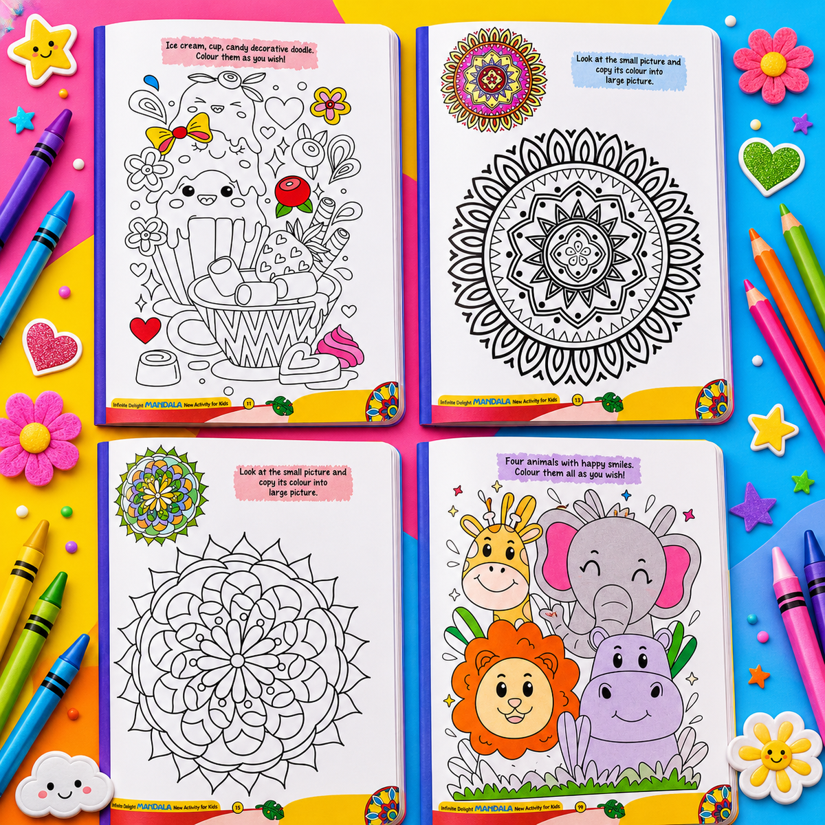 Mandala Coloring Book Set for Kids (Pack of 2) |