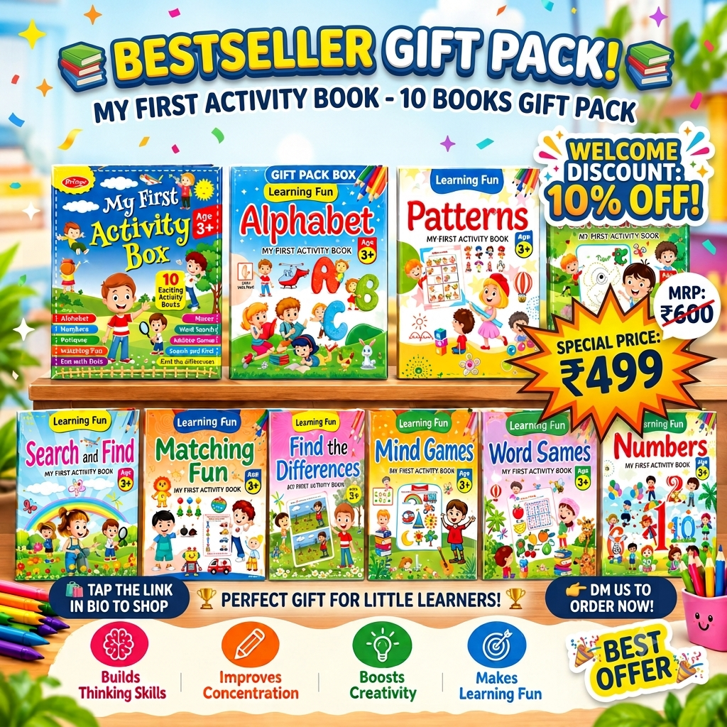10 Fun Learning Activities for Kids | My First Activity Book Gift Pack (3+)