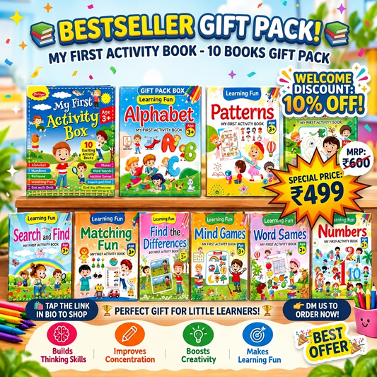 10 Fun Learning Activities for Kids | My First Activity Book Gift Pack (3+)