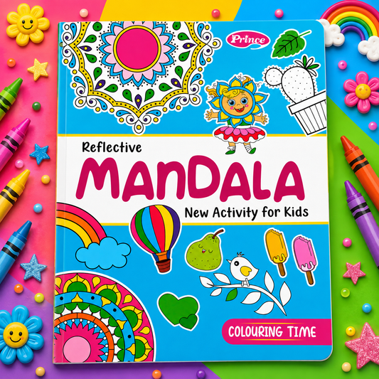 Reflective Mandala Colouring Book for Kids | Creative Art & Coloring Activity Book