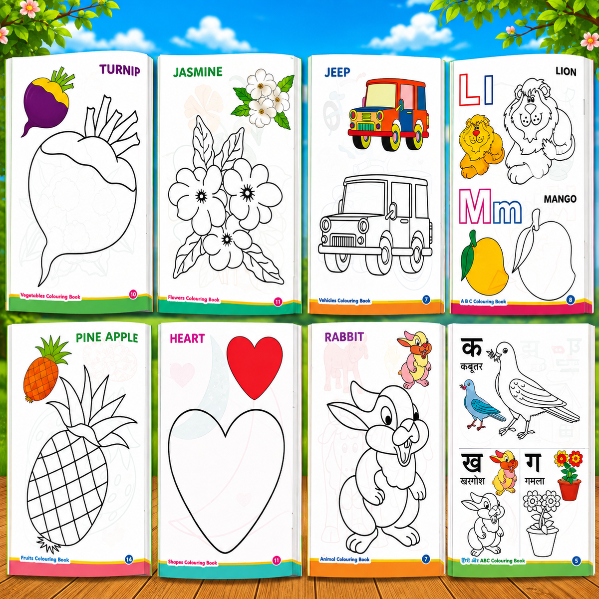 Ultimate 16-Book Colouring Book Collection Set for Kids (Includes Free 10-Shade Wax Crayons)
