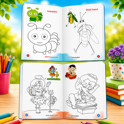 Ultimate Kids Colouring Mega Pack – 18 Books + FREE Crayons | Fun Learning Gift Set